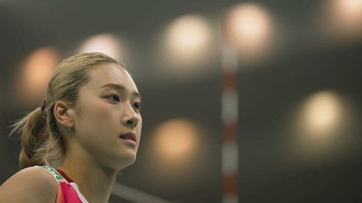 第23回オリンピック　ロサンゼルス大会　女子バレーボール入賞記念色紙 バレーボール日本代表・佐藤淑乃 「途中で休むな、最後に休め」バスケ