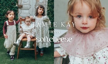 【海外子ども服 JAMIE KAY(ジェイミーケイ)】ママに大人気の即完売クリエイターブランド"softcheese”とのスペシャル企画アイテム4型を7月15日（水）に発売