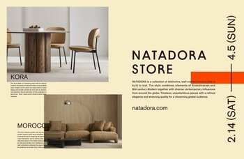 主役のソファを彩り、暮らしを包み込む。家具ブランド「NATADORA」の新作が描く、調和から生まれる美しさ
