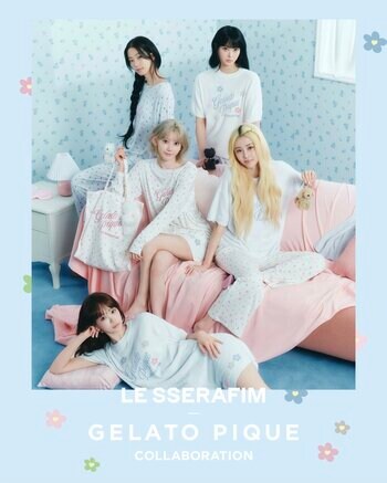【gelato pique(ジェラート ピケ)】「LE SSERAFIM」とのコラボレーション第2弾！メンバーのアイデアや想いが詰まったフラワー柄ルームウェアや雑貨など特別なアイテムが発売！
