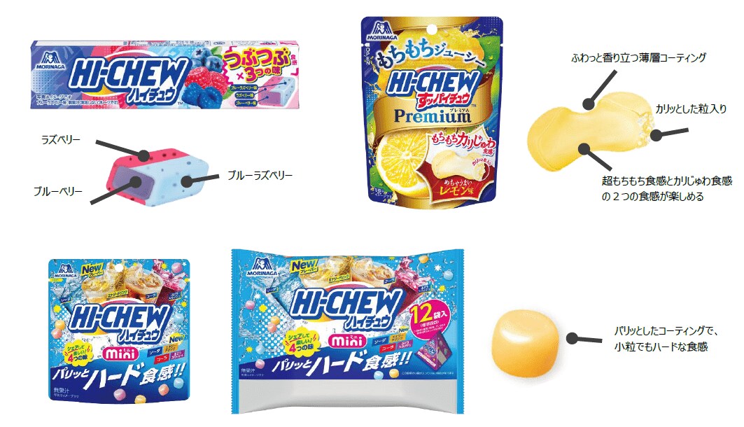 つぶつぶ食感×3つの味「ハイチュウ＜つぶつぶベリーミックス