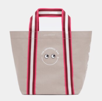 大人気の成城石井限定デザイン「アニヤ・ハインドマーチ×成城石井 ユニバーサルバッグ ミニ」の再販売※1が決定！3月20日(金・祝)よりオンラインショップ及び一部店舗にて数量限定で発売