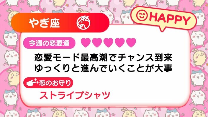 週間ちいかわ恋占い　2025年3月30日（日）～4月5日（土）