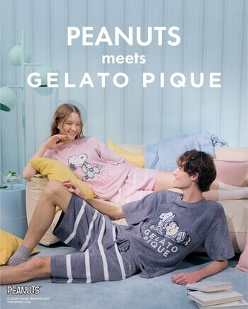 【gelato pique (ジェラート ピケ)】スヌーピーたちのリラックス感あふれるアートと一緒に心地よくひんやり過ごせるPEANUTS meets GELATO PIQUEを発売！＜7月1日発売＞