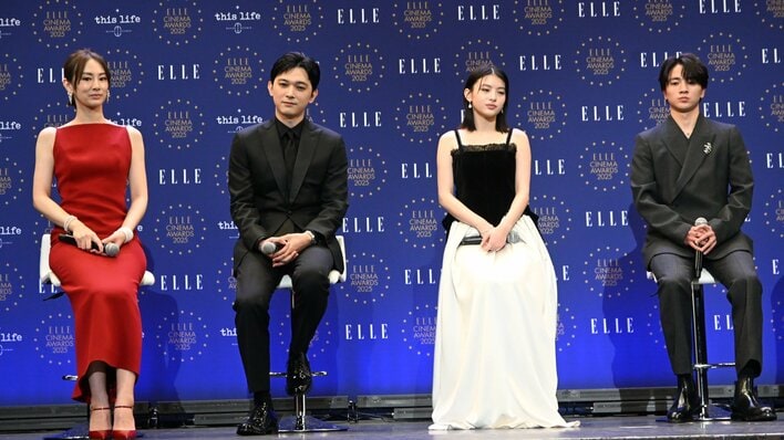 北川景子『ナイトフラワー』・吉沢亮『国宝』で受章 2026年の目標語る 出口夏希・木戸大聖らも授賞式に登壇！【ELLE CINEMA AWARDS 2025】