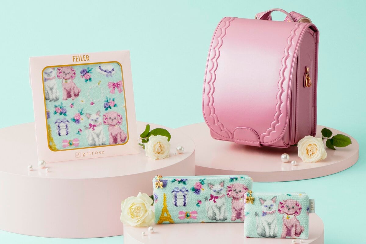 FEILER 犬デザイン ポーチ ギフトボックス付き 土屋鞄のランドセルブランド「grirose」「FEILER(フェイラー)」と