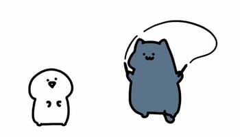 お文具さんが縄跳びに挑戦！飛んでいたら仲間が増えていき…！？「猫さんと縄跳びしたよ」公開