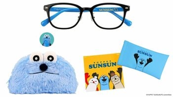 パペットスンスン×Zoffが初コラボ！キャラクターが描かれたメガネやフワフワのポーチなどかわいさあふれる“食べ物”テーマのアイテムが登場