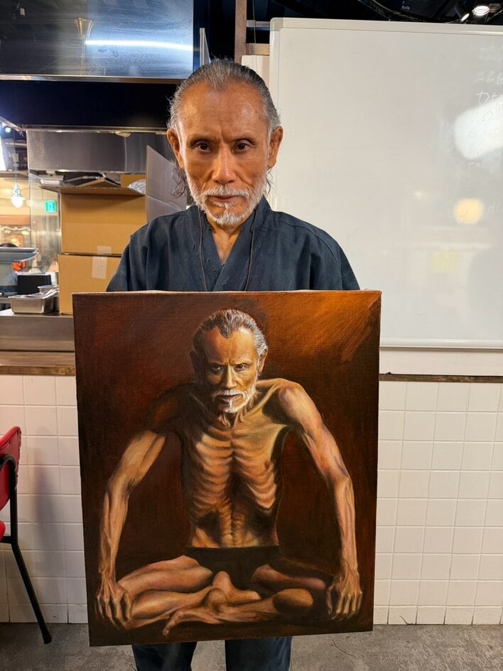 現役美大生”ナイツ土屋が描いた片岡鶴太郎の肖像画に絶賛の嵐！肋骨や