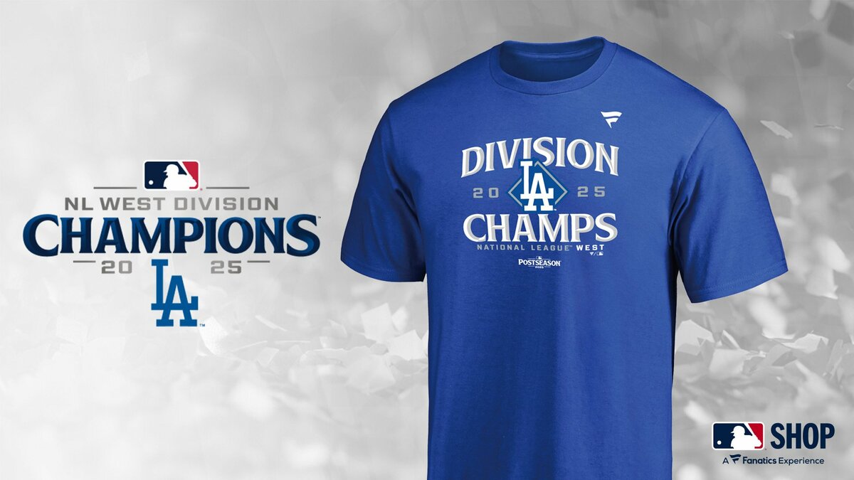 9/26Fanatics ドジャース 西地区 2025年 優勝記念 Tシャツ L 9/26Fanatics ドジャース 西地区 2025年 優勝記念 Tシャツ L
