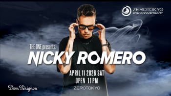 過去2回の出演も満員御礼、世界屈指のスーパースター“NICKY ROMERO”がZEROTOKYO 3周年のヘッドライナーとして来日!!