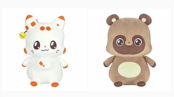 全長31cmの“てnこ”や“ぽnきち”のもふもふ景品がクレーンゲームに登場！？『二尾の小狐てnこ』