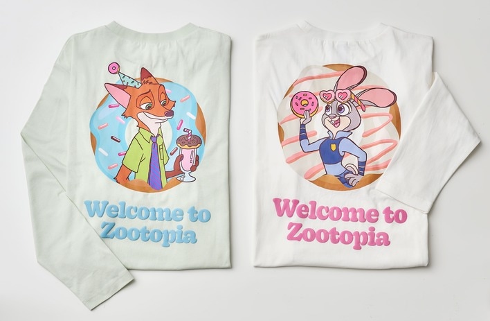 ズートピア』のジュディやニックたちがドーナツを持ったぬいぐるみが