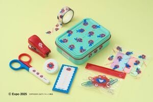 【ミャクミャク】万博で大人気「マイドオオキニ缶」が文具セットで登場！レトロかわいい限定デザインの文具6種入り ネット予約はすでに完売の注目アイテム！