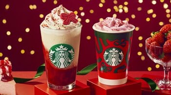 スタバ新作は“とろあま”体験！ストロベリーと華やかな「ジョイフルメドレー」が織りなすフラペチーノとラテが新登場