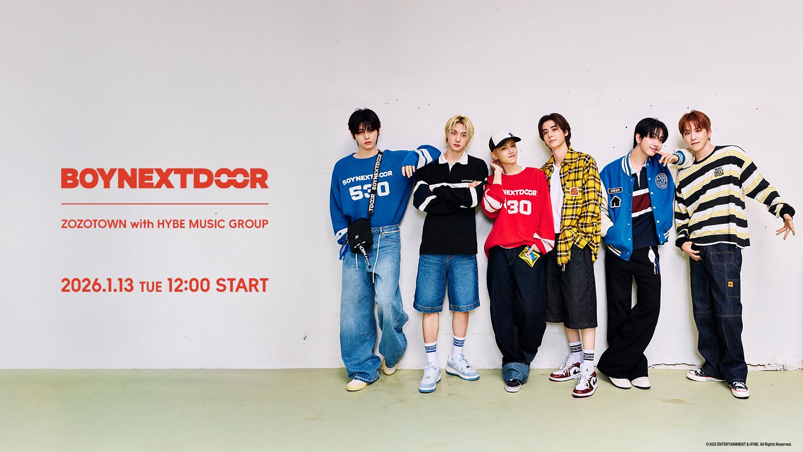 ZOZOTOWN with HYBE MUSIC GROUP」第3弾！「BOYNEXTDOOR」との