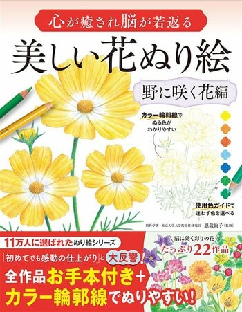 【累計11万部突破】『心が癒され脳が若返る 美しい花ぬり絵 野に咲く花編』が12月5日（金）発売！