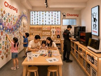 自分の絵が“ぷにもちシール”に。7/1 東京・南青山、オリジナルキャラグッズが作れる体験型ショップがオープン！七夕には、みんなでつくる「ぷにもち天の川」も出現