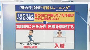夏よりにおう？ 「春のベトベト汗」に要注意！ 休眠していた汗腺を刺激して！天達武史気象予報士が解説