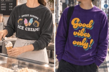 1点からスマホで簡単デザイン！オリジナルプリント.jpにヴィンテージ風長袖Tシャツが登場