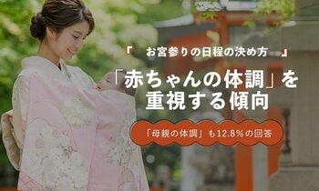 お宮参りの日程、「赤ちゃんの体調」30.2％｜「母親の体調・産後の回復」も12.8％