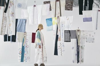＜KIMONO ARCH × YEAH RIGHT!!＞ヨーロッパのusedテーブルクロスときもの生地が出会う、一点ものの羽織ときものを発売