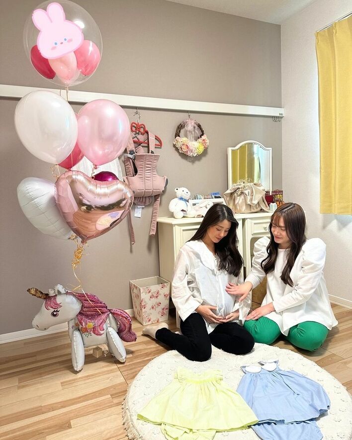 第1子妊娠中の岡副麻希 おなかふっくら姿を公開！臨月で「代謝が良過ぎ