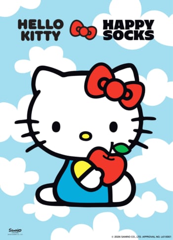 「Hello Kitty × Happy Socks」世界中を虜にするハローキティとの初コラボ！ポップでキュートな全21型の新作コレクションが4月17日(金)より登場！
