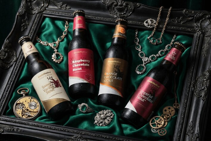 サンクトガーレン、チョコレートビール4種を2026年1月9日より数量限定販売。2026年の新フレーバーはラズベリー。バレンタインギフトにも