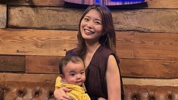 第2子妊娠中の蜂谷晏海 ふっくらおなかは“ベビバーグ専用ヒップシート”！？妊娠7ヵ月目報告に「だいぶ大きくなりましたね」