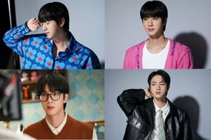 BTS・Jin ナチュラルなパジャマ姿や、ビシッと決めたお出かけ前など“五変化”を披露し、ラストは投げキッスも！「お気に入りのJinを見つけて」