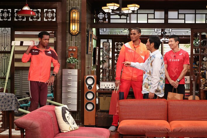 陸上日本代表の桐生祥秀、村竹ラシッド、中島佑気ジョセフが登場！さんまにハードルをプレゼント！？＆世界陸上を振り返る『さんまのまんまSP』