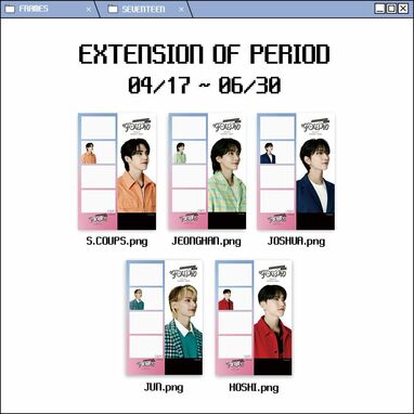 SEVENTEEN・TREASURE・BOYNEXTDOORのコラボフレームが韓国式