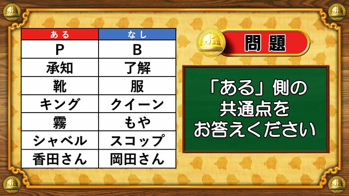 【おめざめ脳トレ】あるなしクイズ！「ある」側の共通点はなんでしょうか？【『クイズ！脳ベルSHOW』より】