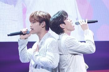 【独占・追加写真18枚】JO1河野純喜＆與那城奨が2人で初のイベント出演！めざましテレビ30周年フェスで美声を披露