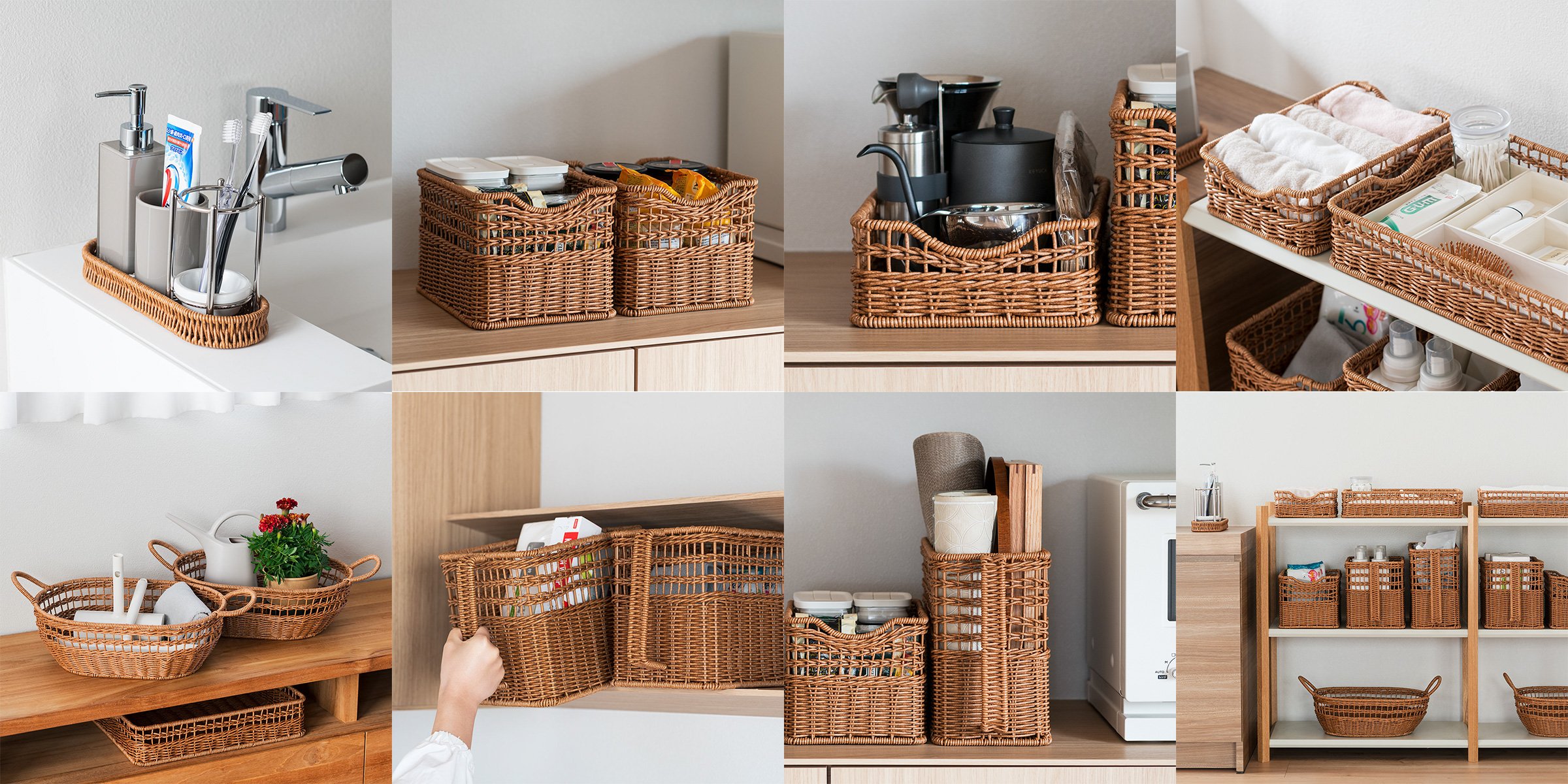 ラタンサークルラック【monoroom町田】 Round bar cart in rattan and wicker | Romeo Trolley - Sika-Design.com