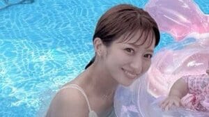 辻󠄀希美 生後11ヵ月次女の“初プール”の様子を公開！家族3ショットや浮き輪でぷかぷか浮かぶ愛らしい姿にキュン