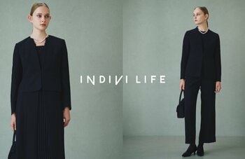 【INDIVI×はるやま】INDIVI 「セミスタンドプリーツOPアンサンブル」「ノーカラーJKパンツフォーマル」１２月１３日より全国のはるやまで販売開始！