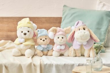 ぬいぐるみ プーさん(White Pooh) ピンク ぬいぐるみ(M) 「くま