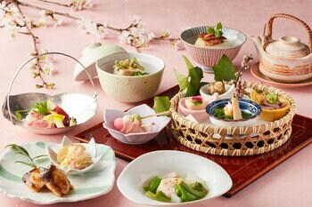 【レンブラントホテル海老名】花を愛で美食を楽しむ「桜フェア」開催中。日本庭園や店内の桜を眺めてお花見気分を満喫。