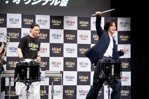 Aぇ! group 佐野晶哉 マーチングスネアドラムに挑戦！音爆のサーカス『blast ブラスト！』ファイナル記者発表会