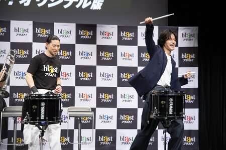 Aぇ! group 佐野晶哉 マーチングスネアドラムに挑戦！音爆のサーカス『blast ブラスト！』ファイナル記者発表会