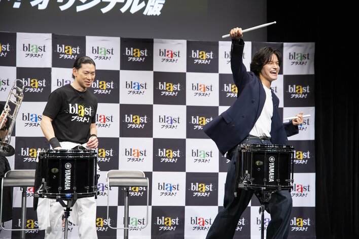 Aぇ! group 佐野晶哉 マーチングスネアドラムに挑戦！音爆のサーカス『blast ブラスト！』ファイナル記者発表会