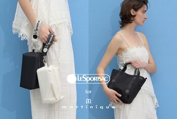 martinique（マルティニーク）とLeSportsac（レスポートサック）が初のコラボで、モダンで都会的なモノトーンのコレクションを発売
