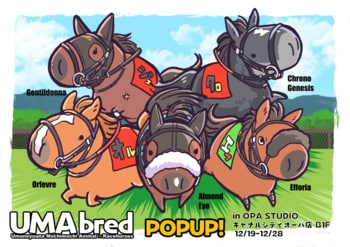 競走馬グッズブランド『UMAbred』が冬の中央競馬開催にあわせてサテライトPOPUPを開催！12/19～福岡県キャナルシティオーパ店にて 12/28まで！