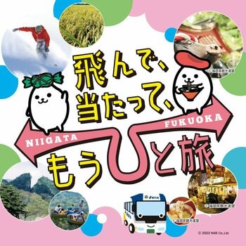 【福岡県庁】往復航空チケットが当たる！福岡⇔新潟直行便利用促進キャンペーン「飛んで、当たって、もうひと旅」