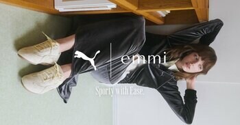 【PUMA for emmi】PUMAとのコラボレーションによる新作が登場！スポーティーな中に女性らしさを加えたウェアと、スニーカー「speedcat OG」の別注モデルが発売＜9月3日（木）＞