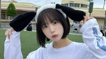 なえなの　ナエの日（7月8日）にびしょ濡れディズニー＆スヌーピーカチューシャのユニバ満喫ショットを公開！