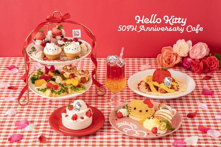 再入荷商品 生誕50周年を迎えたハローキティのテーマカフェが期間限定で東京 ハローキティ