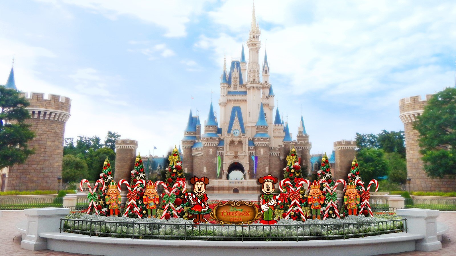 【ディズニー】ディズニーランド・ディズニーシー　2003年クリスマスプレート ディズニー】ディズニーランド・ディズニーシー2003年クリスマスプレート